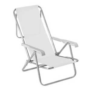 Sillas Playeras 8 Posiciones Aluminio Sannet Blanco Mor