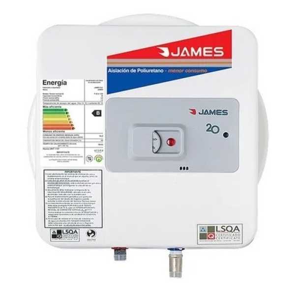 Calefon Termotanque 20lts James Acero Prisma