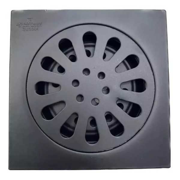 Rejilla De Piso 10x10cm En Acero Inoxidable Negro Rimontti