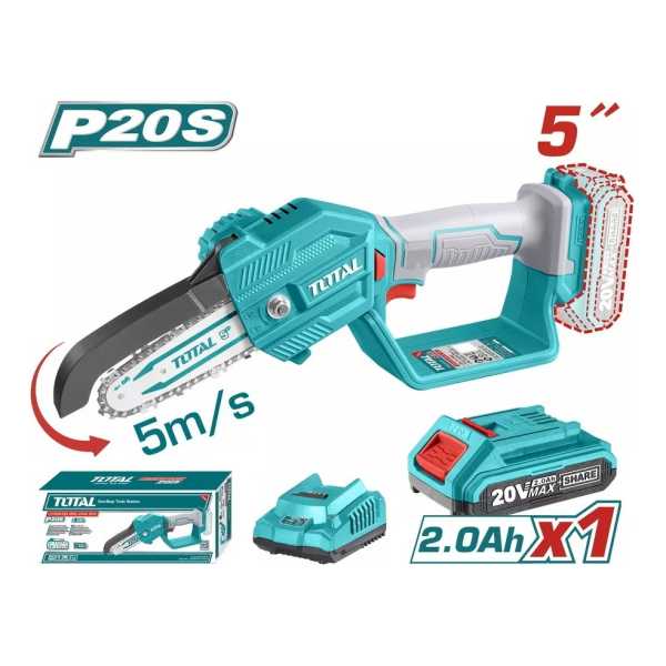Mini Motosierra C/bateria Y Cargador P20s 20v Tgsli20581 - Imagen 2