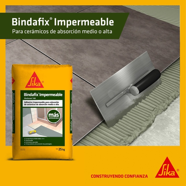 Bindafix Impermeable Adhesivo Para Ceramicas 25 Kg - Imagen 4
