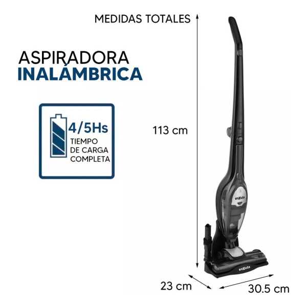 Aspiradora Ciclonica Enxuta Inalambrica Vertical 2 En 1 - Imagen 3