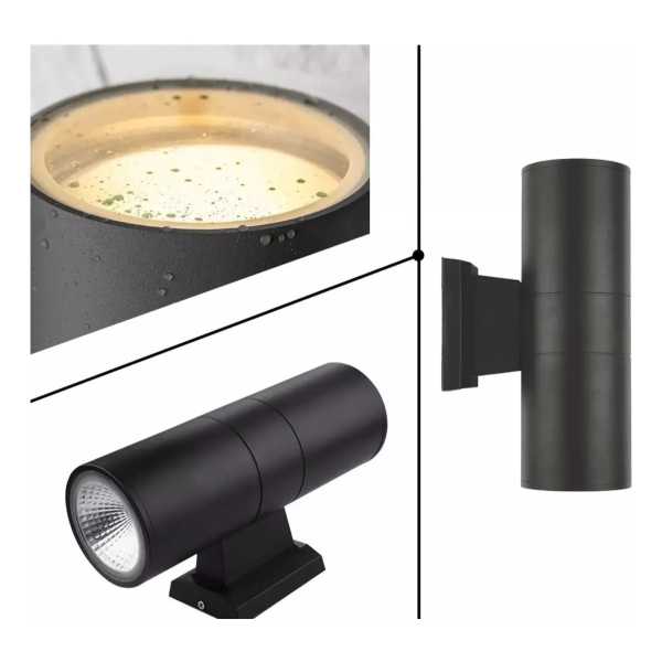 Set X2 Foco Pared Aplique Exterior Lampara Bidireccional - Imagen 3