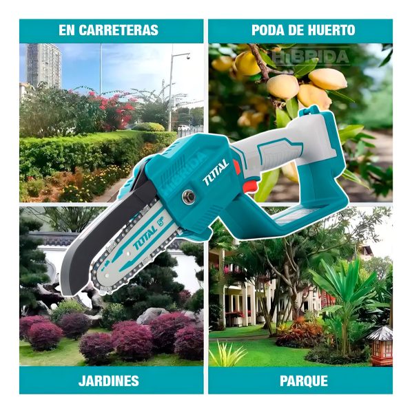 Mini Motosierra De Mano Inalámbrica Total 20v Tgsli2058 - Imagen 2