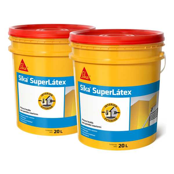 Pintura Latex Lavable Antihongo Superlatex Sika - 20+20 Lt