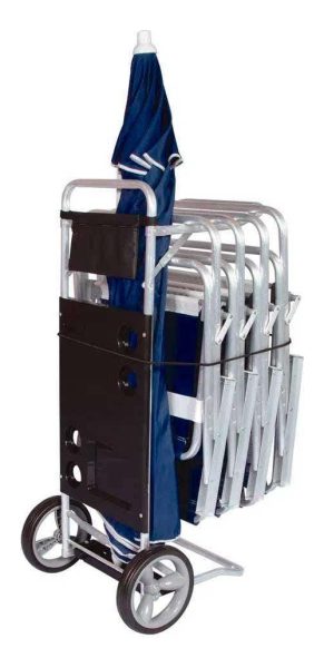 Carrito De Playa De Aluminio Negro De Hasta 15 Kg 002595 - Imagen 7