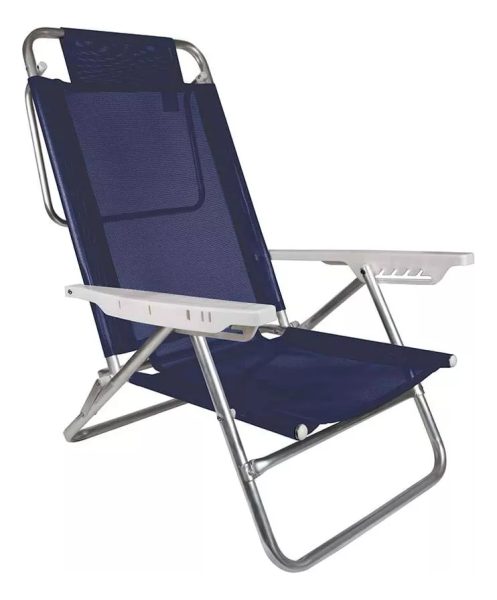 Silla Playera Summer 6 Pos Aluminio Azul Marino - Image 6