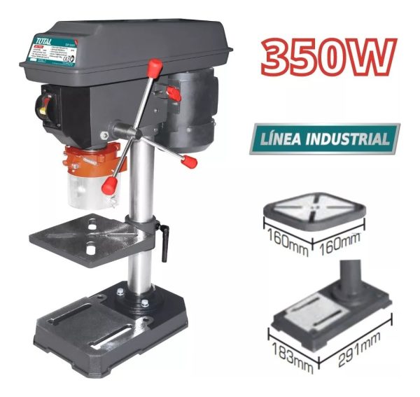 Taladro De Banco Total 350w 13mm - Imagen 2