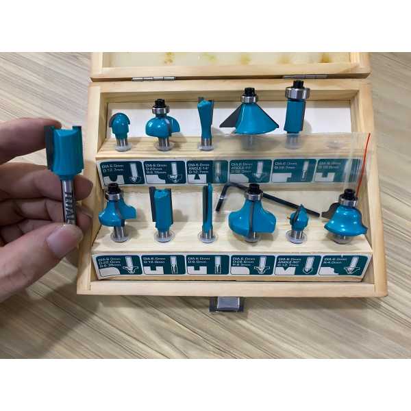 Set De 12 Fresas Para Router Total - 6mm, Juego Accesorios - Imagen 6