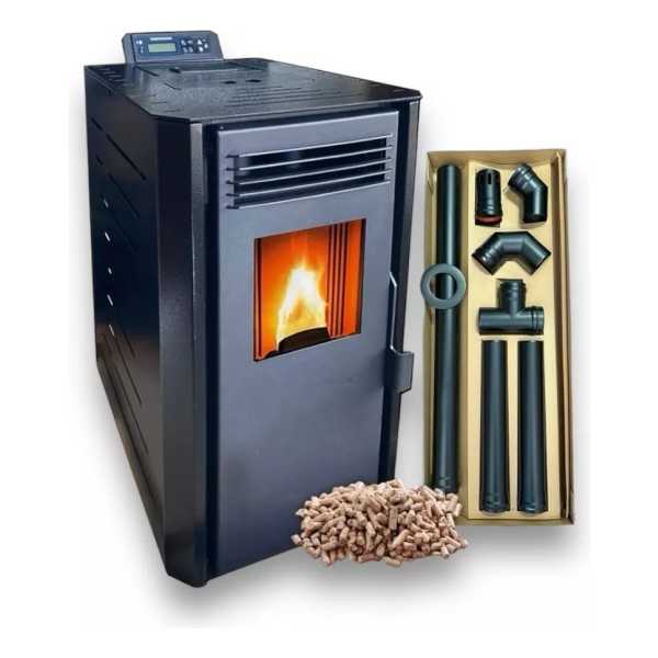 Calefactor A Pellet 4kw 40m2 Warm Sr-p4 C/kit De Caños