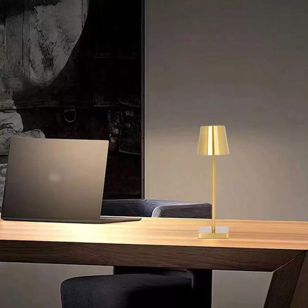 Lampara Portatil Mesa Tactil Recargable Inalámbrica Aluminio - Imagen 15