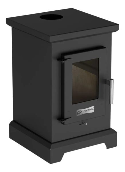 Calefactor A Leña Doble Comb Dublin 50m2 Kit Techo Metavila - Imagen 3