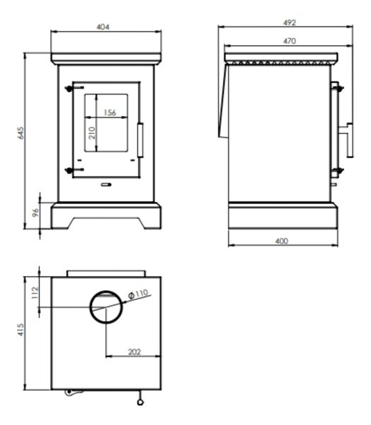 Calefactor A Leña Doble Comb Dublin 50m2 Kit Techo Metavila - Imagen 4