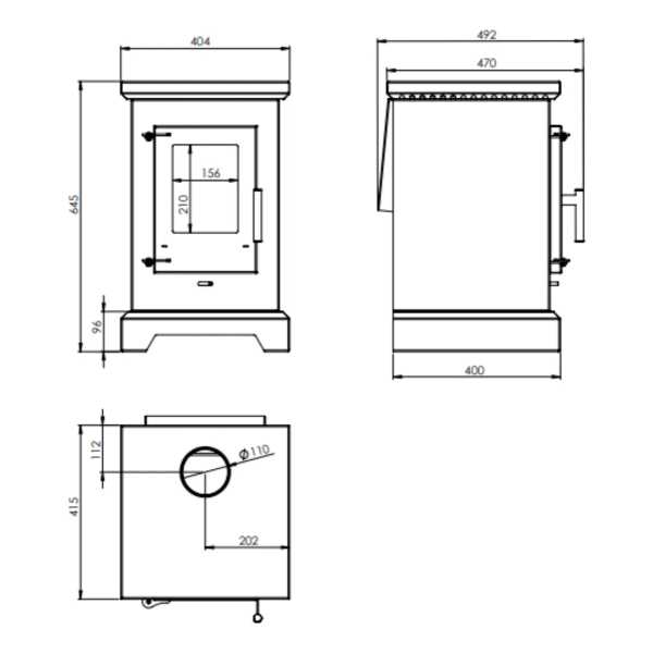 Calefactor A Leña Doble Comb Dublin 50m2 Kit Pared Metavila - Imagen 5