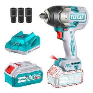 Llave Impacto Total 20v 1/2' 850nm S Carbones Batería Y Carg