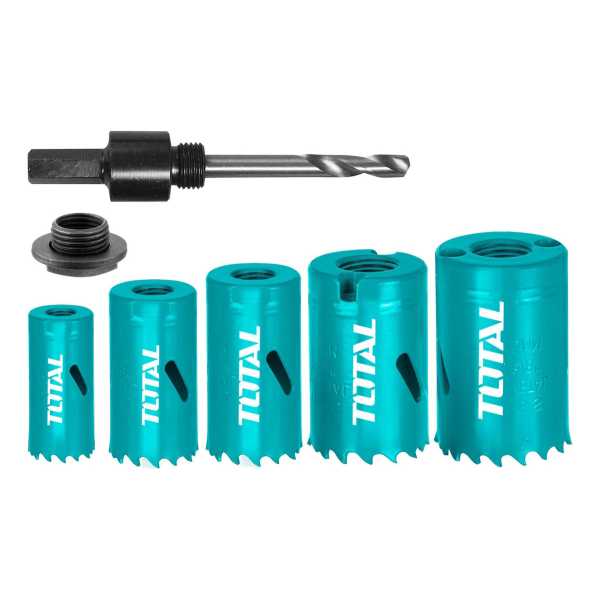Juego 7 Mechas Bimetal Copa Madera Metal Pvc Total Tacsh1071