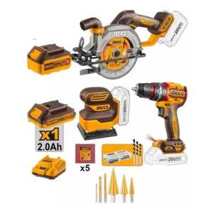 Combo A Batería 20v:sierra+taladro+lijadora Cosli241193