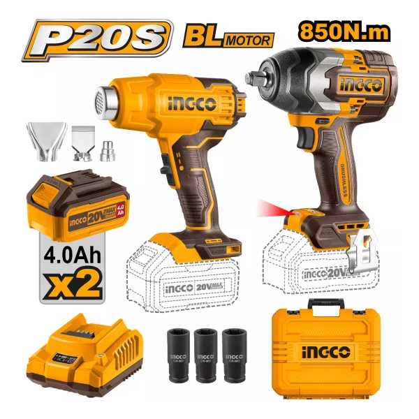 Kit Llave Impacto 850nm + Pis. Calor Brushless Cosli240489