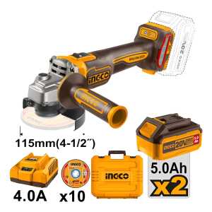 Amoladora 4 1/2 1200w Bat Y Carg Valija Ingco Cagli2211532