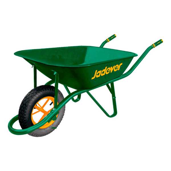 Carretilla Carro 130kg Neumático Mango Suave Jadever Verde