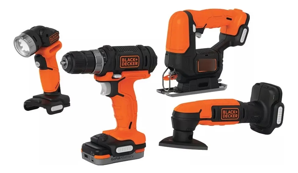 Kit 4 Herramienta Eléctrica12v Gopack Black+decker Bdck502c1 - Imagen 3