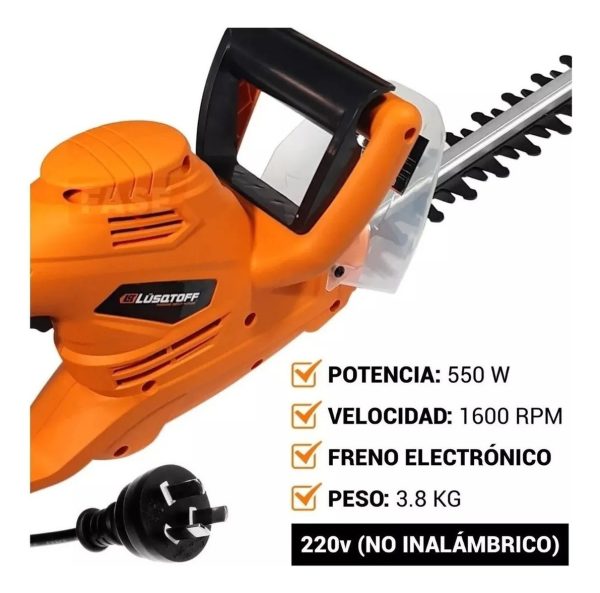 Cortacerco Eléctrico 550w 51cm 220v Corta Cerco Lusqtoff - Imagen 2