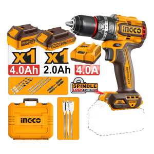 Taladro Atornillador Percutor 86nm 20v Ingco C/bat Y Carg