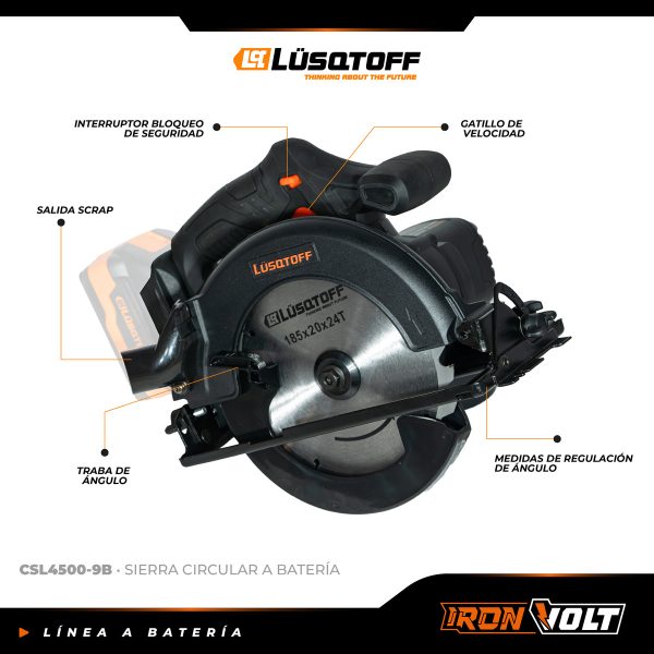 Sierra Circular Inalámbrica Brushless Profesional Black Seri - Imagen 6