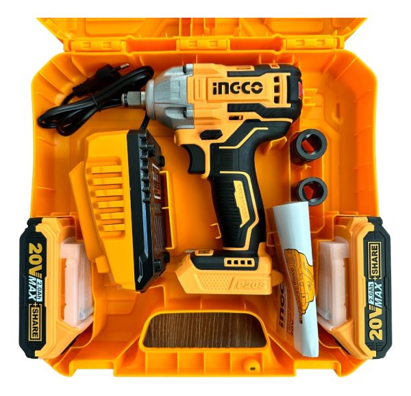 Llave De Impacto Ingco Ciwli2038 Inalámbrica 1/2 300nm - Imagen 3