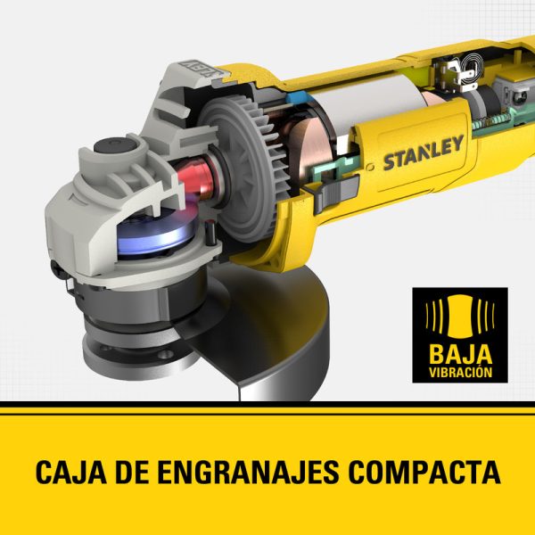 Amoladora Angular Stanley 115mm 620w 12.000rpm Amarillo - Imagen 3