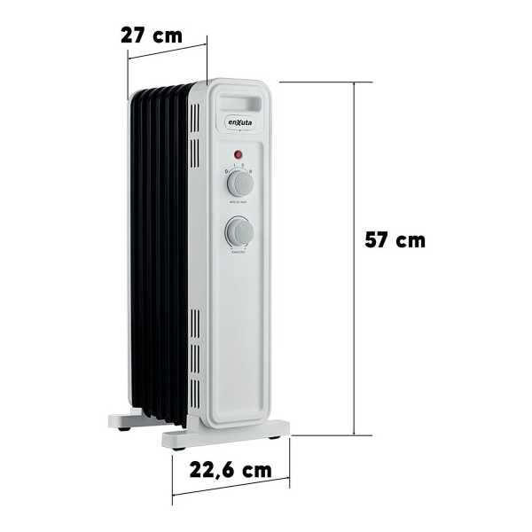 Enxuta Raenx971 Radiador De Aceite 7 Elementos 1500 W Termos - Imagen 6