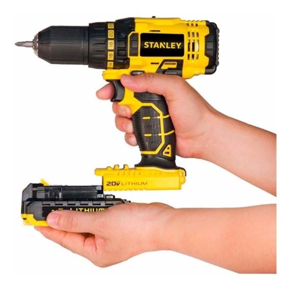 Taladro Atornillador Inalámbrico De 13mm Stanley Scd20c2 + A - Imagen 2