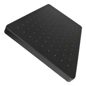 Roseta De Ducha Rectangular Rimontti Negro Mate