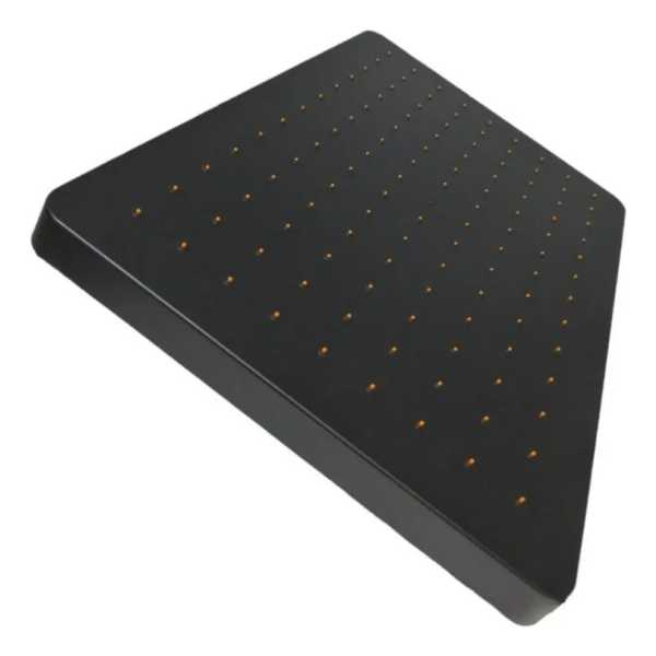 Roseta De Ducha Rectangular Rimontti Negro Mate