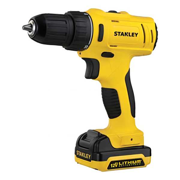 Taladro Inalambrico Stanley Scd12s2k 12v Oficial Amarillo