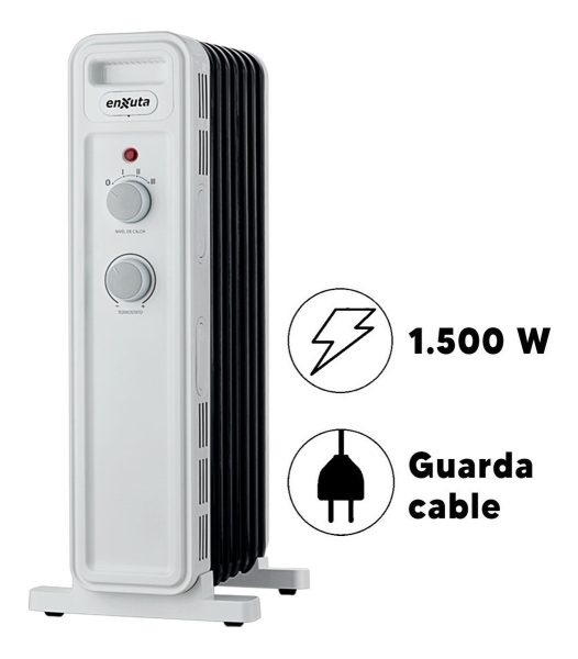 Enxuta Raenx971 Radiador De Aceite 7 Elementos 1500 W Termos - Imagen 3