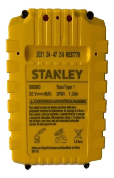 Batería Stanley Sb20s Sbh20 Sb20c Sb20c Sbi20-br, 20 V, 1,5 - Imagen 2