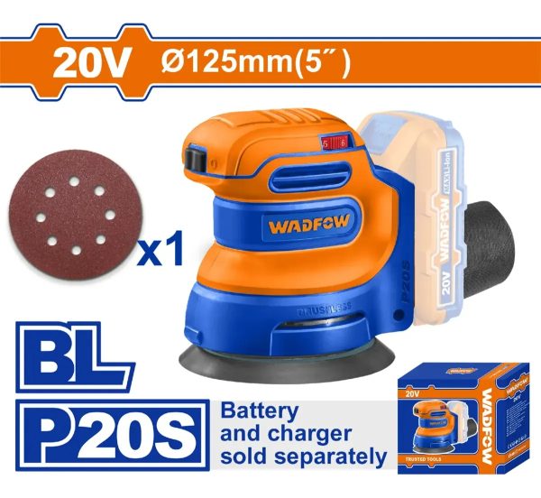 Lijadora Roto Orbital Wadfow A Bateria 20v Brushless - Imagen 2