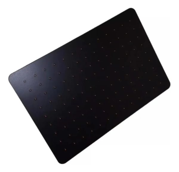 Roseta De Ducha Rectangular Rimontti Negro Mate - Imagen 2