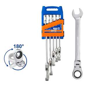 Set X 5 Llave Combinada Crique Cabeza Movil Wsp5205 Wadfow