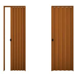 Puerta Plegable De Pvc Plasbil Color Marron 90x210cm