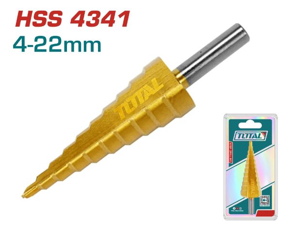 Broca Escalonada 4-22mm Para Metal Hss 4341 Total Tac7542201 - Imagen 2