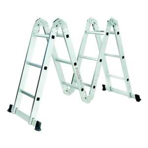 Escalera 3.80mt De Aluminio Convertible 12 Escalones Goldex