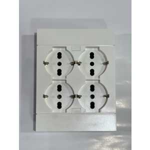 Plaqueta 4 Tomas Shucko Electraline Tomacorriente