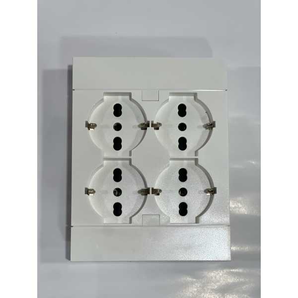 Plaqueta 4 Tomas Shucko Electraline Tomacorriente