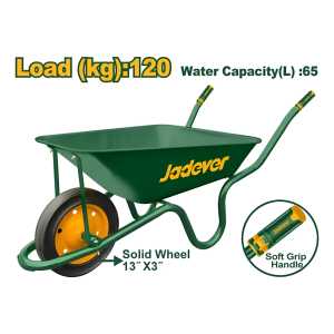 Carretilla Rueda Maciza Jadever 120kg Jdwb3f02 Color Verde