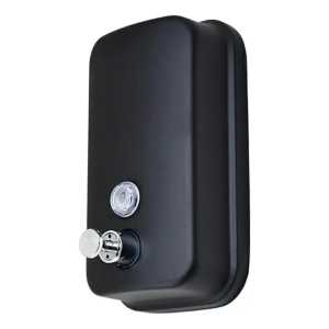 Dispensador De Jabón Negro Mate De Amurar En Pared Acra