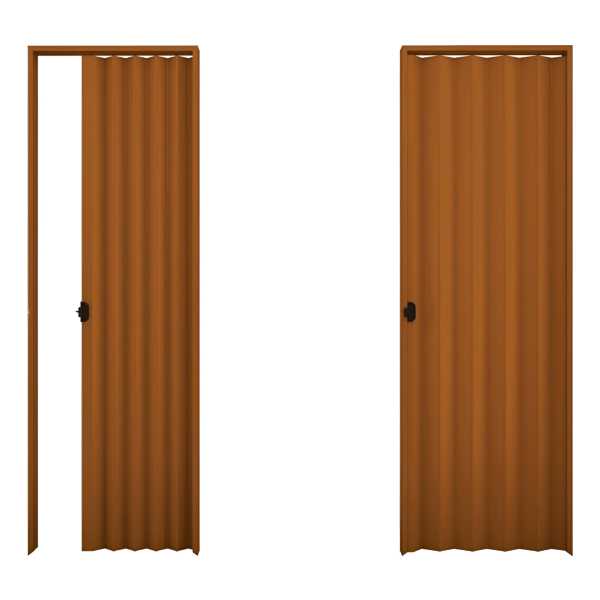 Puerta Plegable De Pvc Plasbil Color Marron 80x210cm