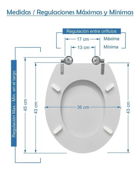 Tapa Inodoro Water Madera Laqueada Blanca Asiento Baño 25015 - Imagen 4