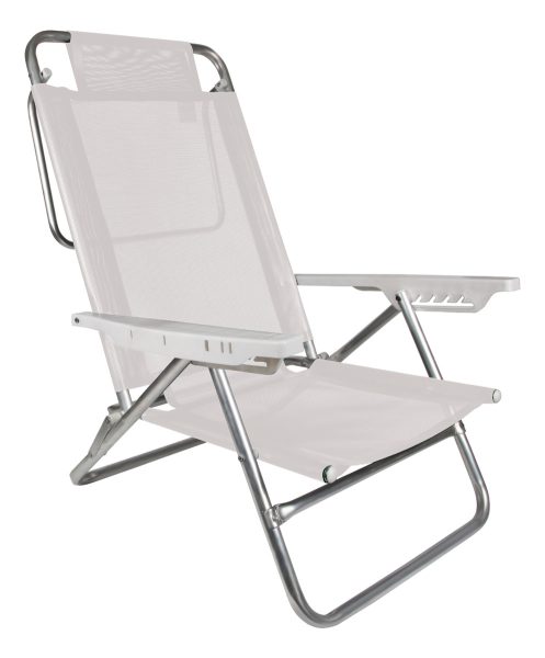 Mor Summer Reposera 6 Posiciones Respaldo Alto Color Blanco - Imagen 2